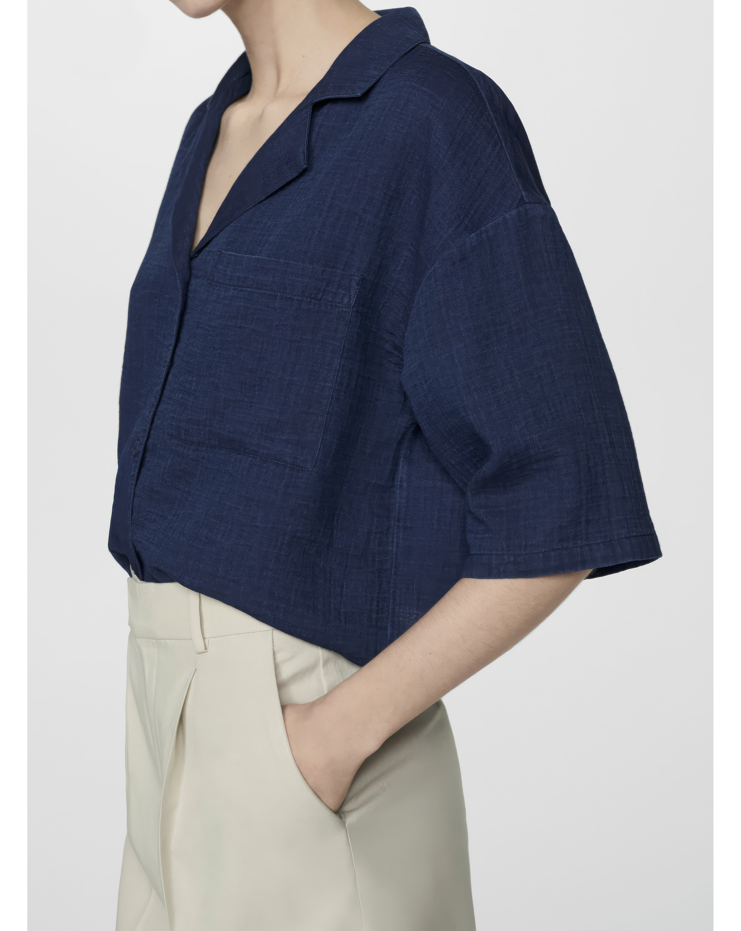 Mango Bambie Short Sleeve Cotton Shirt