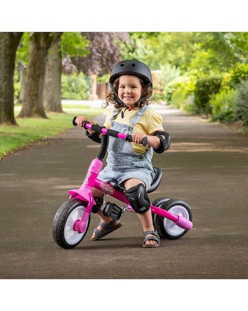 Xootz Switch Rider Folding Balance Bike Trike - Pink
