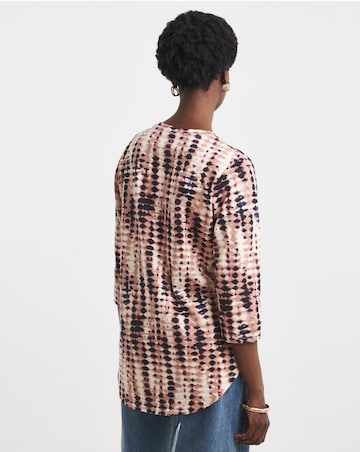 Longline Curved Hem 3/4 Sleeve