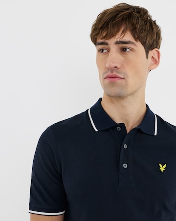 Lyle & Scott Short Sleeve Tipped Polo - Navy