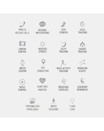 Reflex Active Series 22 Silicone Calling Strap Smart Watch - Pink