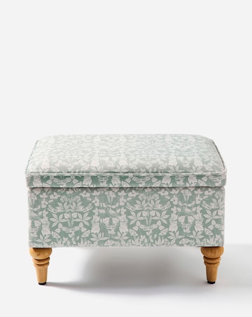 Naomi Floral Storage Footstool