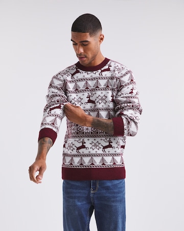 Red Reindeer Fairisle Jumper