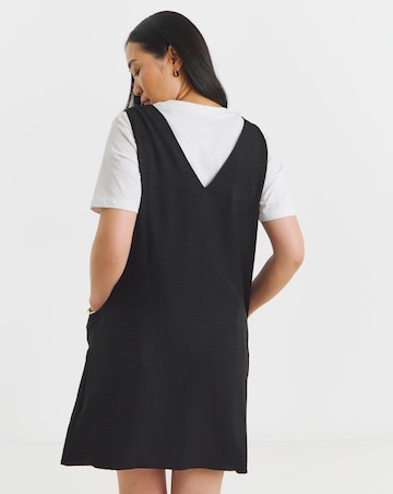 Textured Fabric Apron Dress