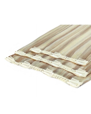 Beauty Works Deluxe Clip in 18inch Iced Blonde Hair Extensions