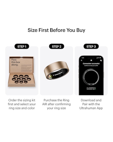 Ultrahuman Ring AIR Bluetooth Smart Ring - Brushed Rose Gold - Size 11