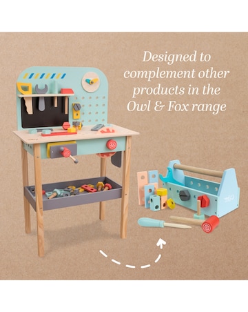 TP Owl & Fox Wooden Toolbox