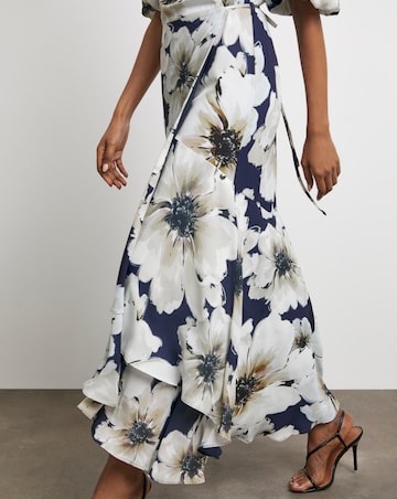 Joanna Hope Wrap Dress With Puff Sleeves