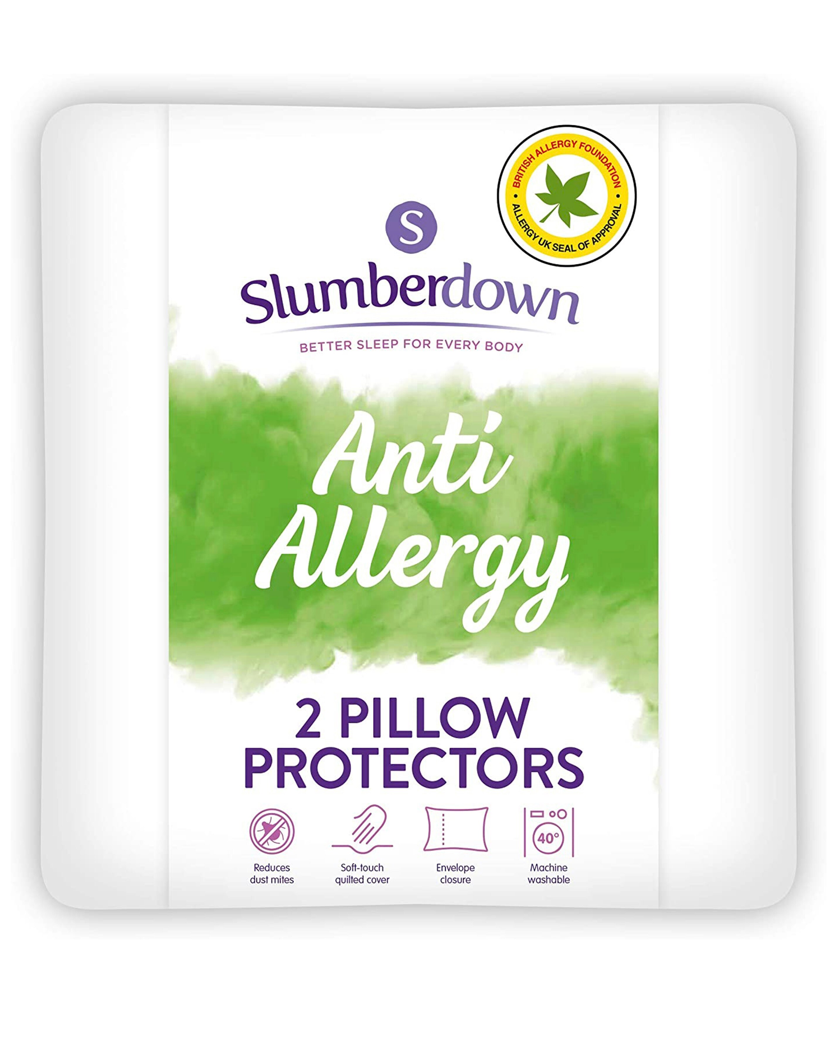 Slumberdown Anti-Allergy Pack of 2 Pillow Protectors