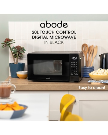 Abode AMT2012B 20L Touch Control Digital Microwave - Black