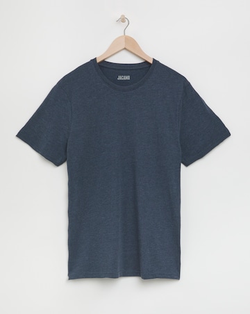 Pure Cotton Crew Neck T-Shirt- Denim Marl
