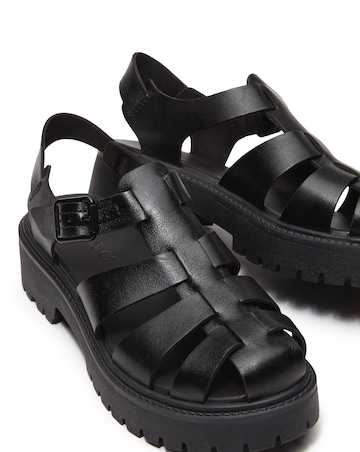 Timberland Stone Street Fisherman Black Full Grain Sandals