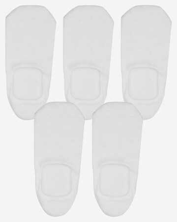 5 Pack White Invisible Socks