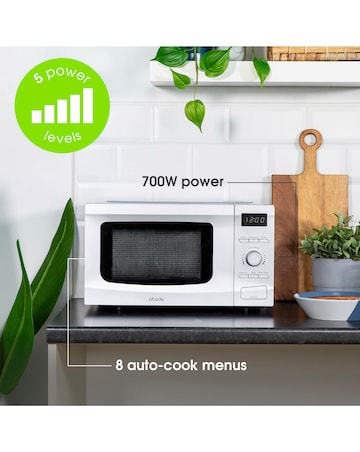 Abode AMD2002S 20L Silver Digital Microwave