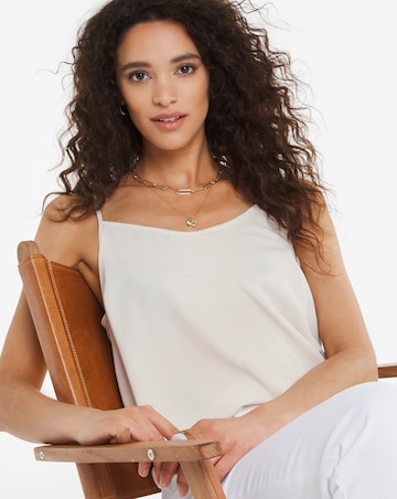 Ivory Lightweight V Neck Cami Top