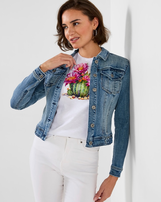 Joe Browns Exquisite Embroidered Boutique Denim Jacket