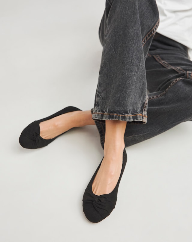 Nova Twist Front Ballerina Shoes - Standard Fit (D)