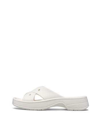 Crocs Chalk Classic Cross Over Slider Sandals
