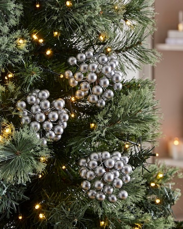 Silver Berry Picks - Set of 5