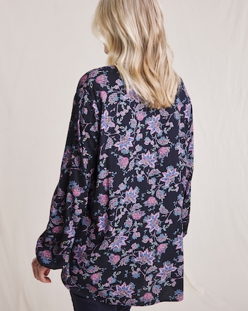 Julipa Lace Trim Printed Blouse