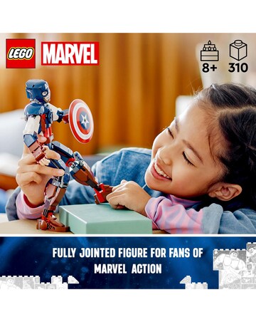 LEGO Marvel Captain America Construction Figure Set 76258