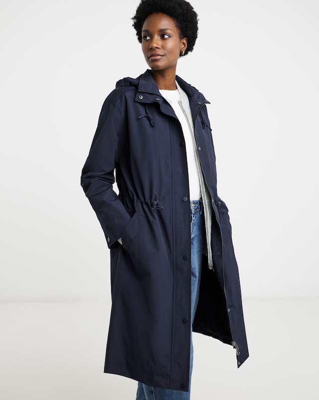 Navy Shower Resistant Raincoat
