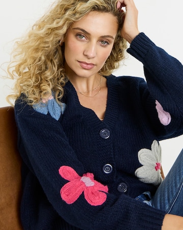 Joe Browns Fabulous Floral Applique Cardigan