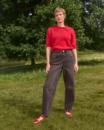 Washed Black Authentic Barrel Leg Jeans