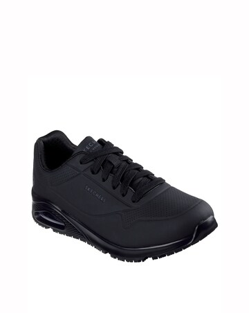 Skechers Lace-Up Athletic Trainers with Air-Cushion Sole - Black