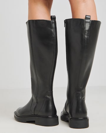 Andy Leather Stretch Seam Knee High Boots Extra Wide EEE Fit Super Curvy Calf