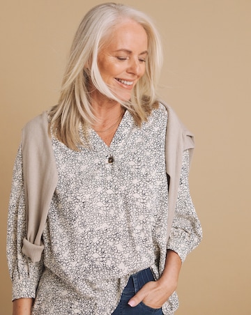 Julipa Printed Button Blouse