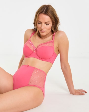 Pretty Secrets (2 Pack) Rachel Embroidery Deep Brief Knickers Pink/Blue