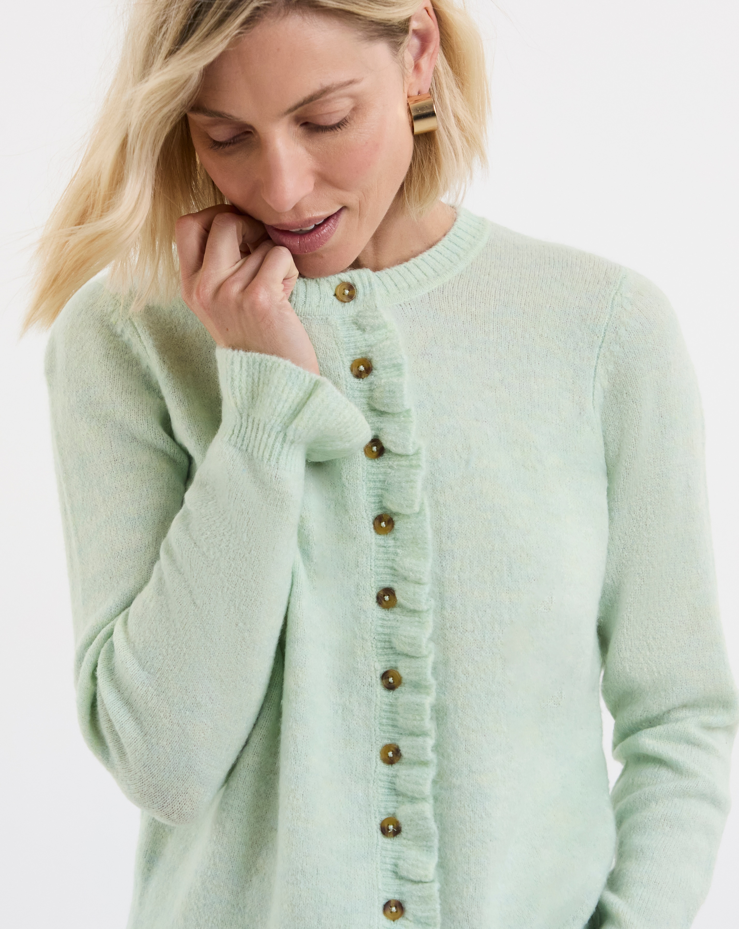 Frill Knit Cardigan | JD Williams