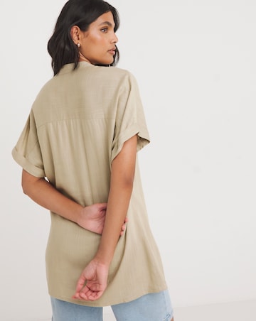 Linen Mix Tunic Top