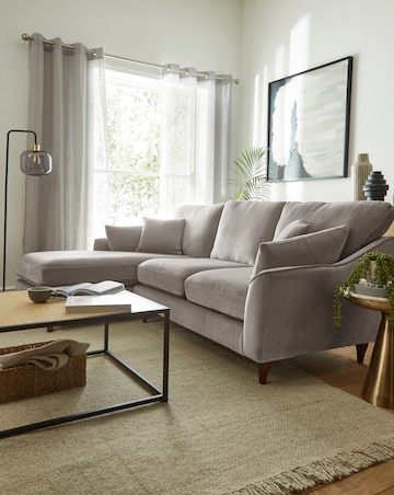 Hepburn Velvet Left Hand Corner Chaise Sofa