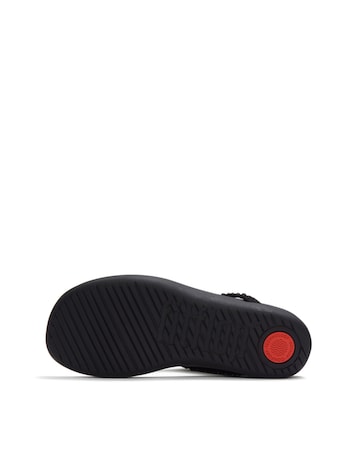 FitFlop Black Solay Mixed-Crystal Toe-Post Sandals - Standard Fit (D)