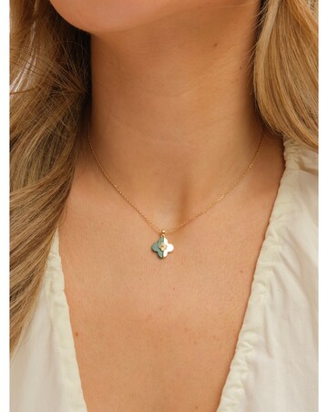 Inicio Gold Plated and Malachite Clover Set - Gift Box