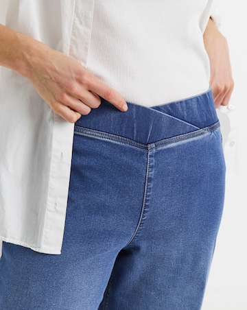 Mid Blue Retreat Wide Leg Jegging