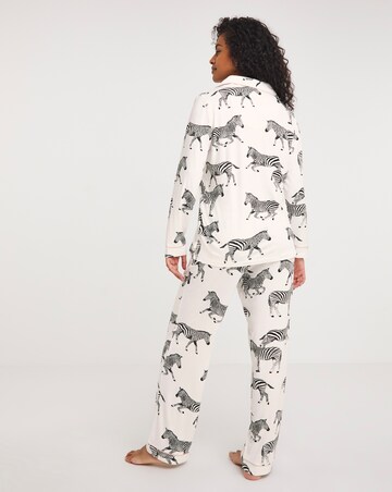 Chelsea Peers Jersey Zebra Print Long Pyjama Set