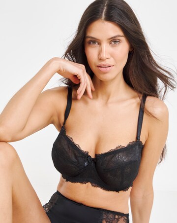 Pretty Secrets Ella Lace Multiway Wired Bra (B-J) Black