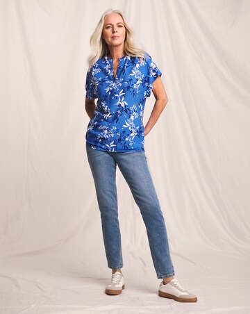 Julipa Printed Notch Neck Blouse