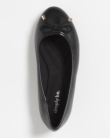 Selena Classic Flat Ballerina Shoes Ex Wide EEE Fit