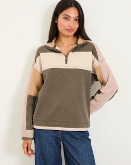 FatFace Relaxed Airlie 1/4 Zip Jumper