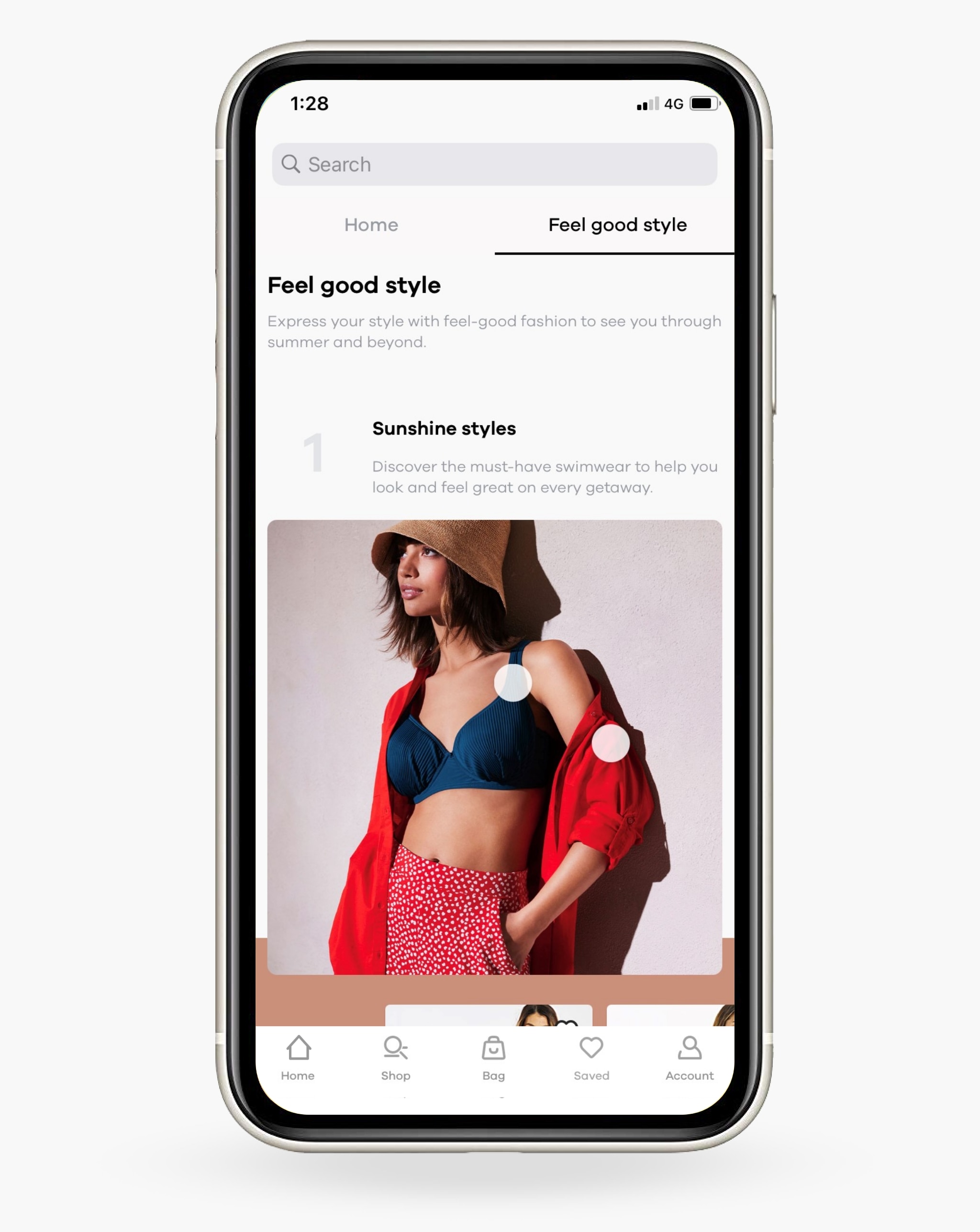 Phone screen showing the product page on the JD WIlliams app