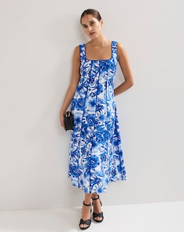 Phase Eight Goldie Printed Midi Dress