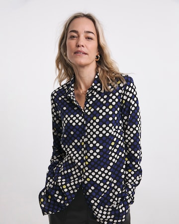 Womens Dipped Back Shirt - Spot Print