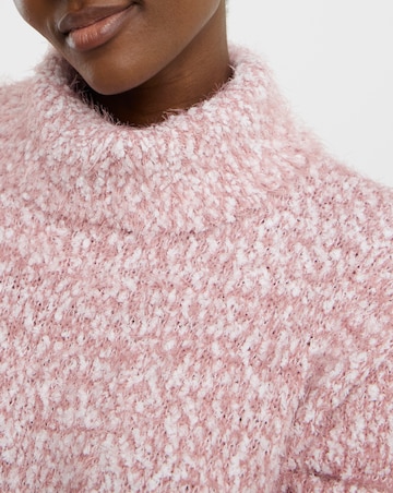 Blush Textured Roll Neck Tunic