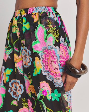 Figleaves Floral Print Mesh Beach Trousers