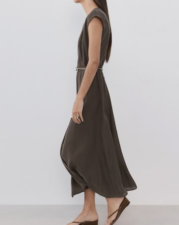 Mango Double-Belt A-Line Dress
