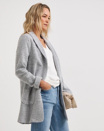 Grey Marl Unlined Coatigan